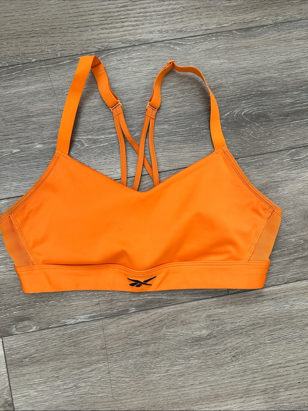 Reebok Bright Orange Strappy Sports Bra